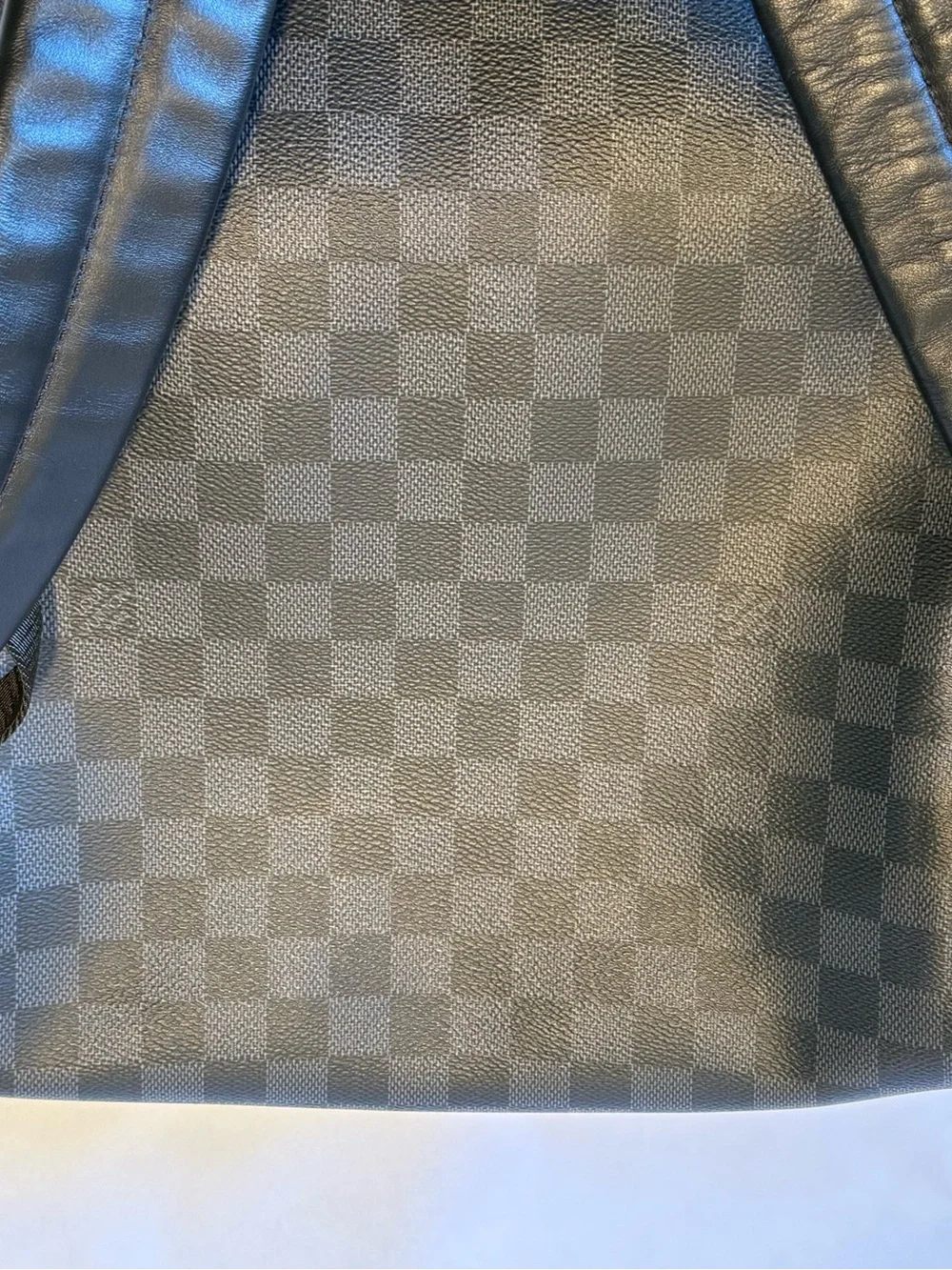 Louis Vuitton Black Damier Graphite Backpack with Front Zip Pocket